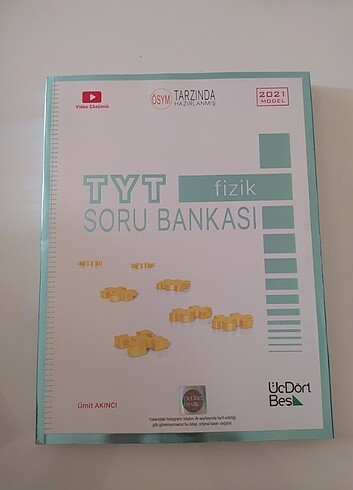 Tyt Fizik soru Bankası üçdörtbeş yayınları 