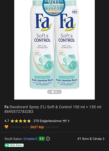  Beden Fa soft control deodorant 