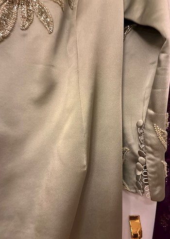 Su yeşili tesettür abiye - Görsel 7