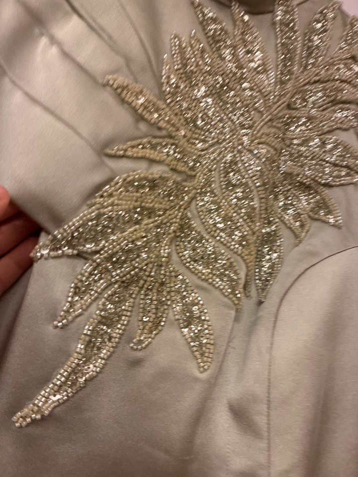 Su yeşili tesettür abiye - Görsel 3