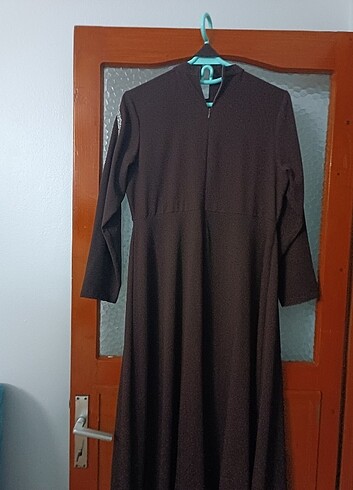 52 Beden kahverengi Renk Tesettür Abiye 