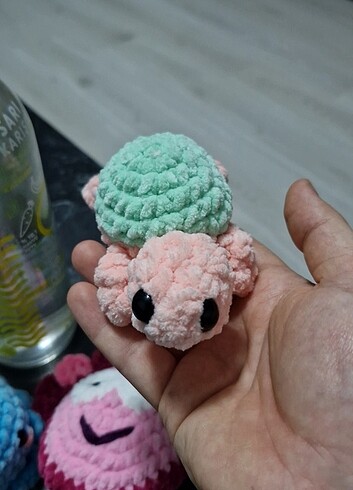 Beden Amigurumi peluş anahtarlık caretta caretta