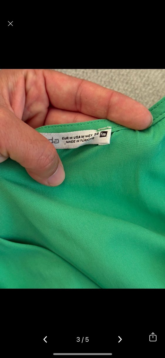 Yeşil Volanlı Uzun Bohem Elbise - Görsel 3