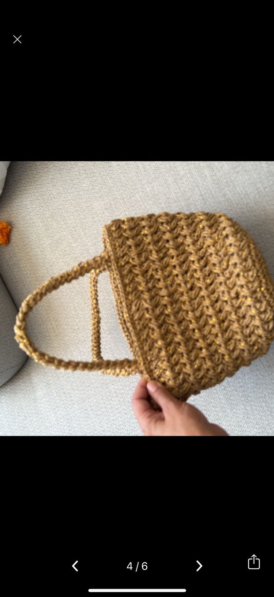 Hasır örgü  Kadın Çanta - Görsel 4