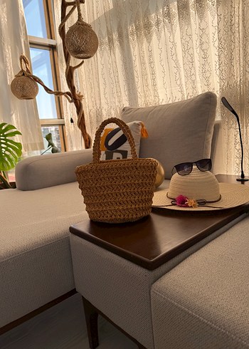 Bej Örgü Kadın Çanta - Görsel 2