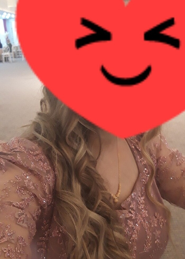 Abiye elbise gül kurusu simli tül 42 beden - Görsel 2