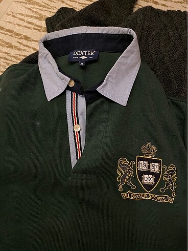 xl Beden yeşil Renk Erkek Polo Yaka Kadife Doku Triko