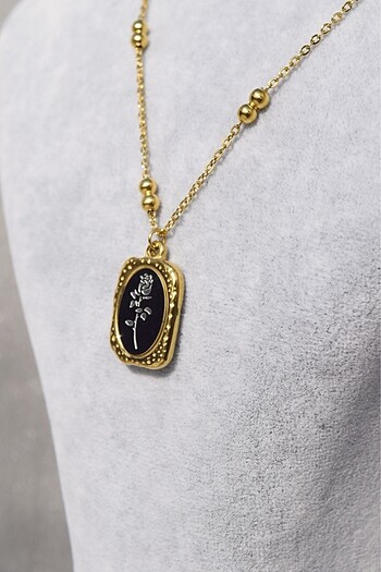 Beden Güllü Vintage Model Gold Kolye