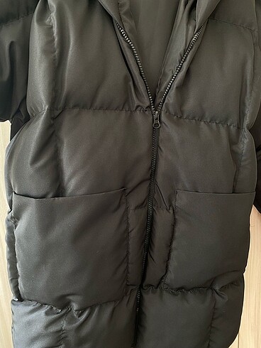 s Beden Oversize şişme mont kapüşonlu