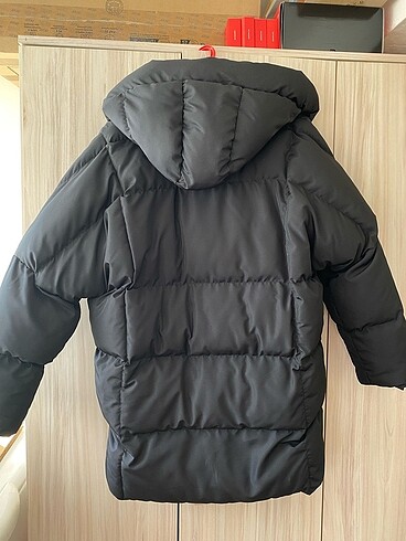 s Beden siyah Renk Oversize şişme mont kapüşonlu