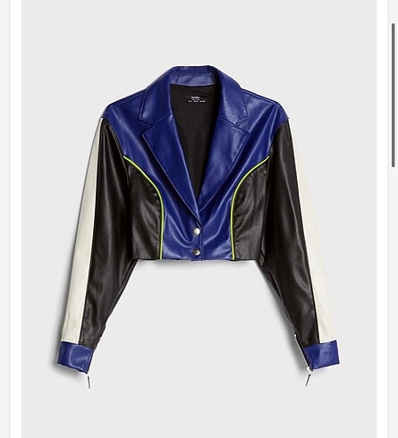 Bershka deri crop ceket