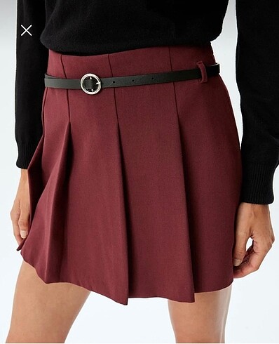36 Beden bordo Renk Koton bordo etek