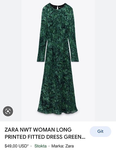 xs Beden Zara elbise