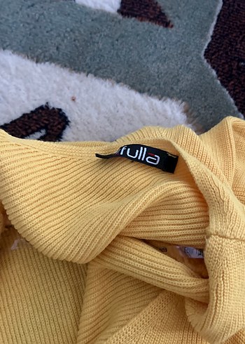 Sarı V Yaka Uzun Kollu Kadın Triko Kazak - Görsel 2