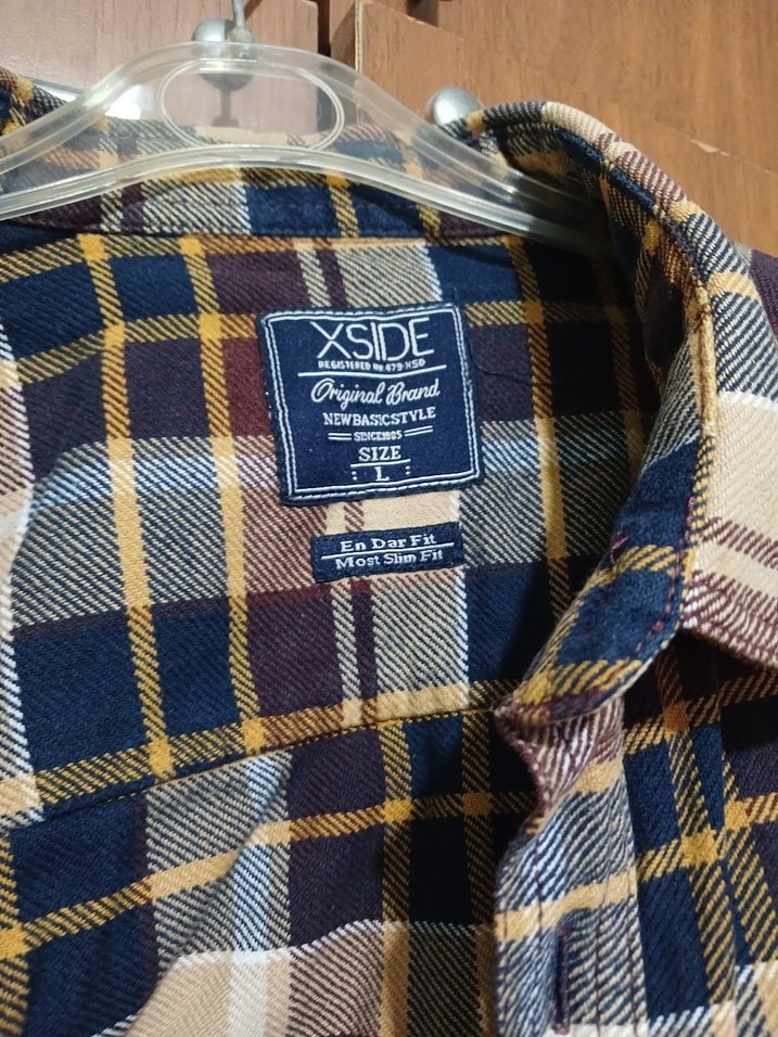 Erkek Kahverengi Ekose Gömlek, Uzun Kollu, Rahat Kesim - Görsel 4