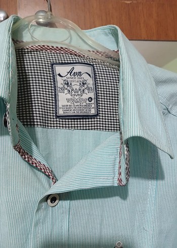 Turkuaz Düğmeli Erkek Gömlek - Görsel 4