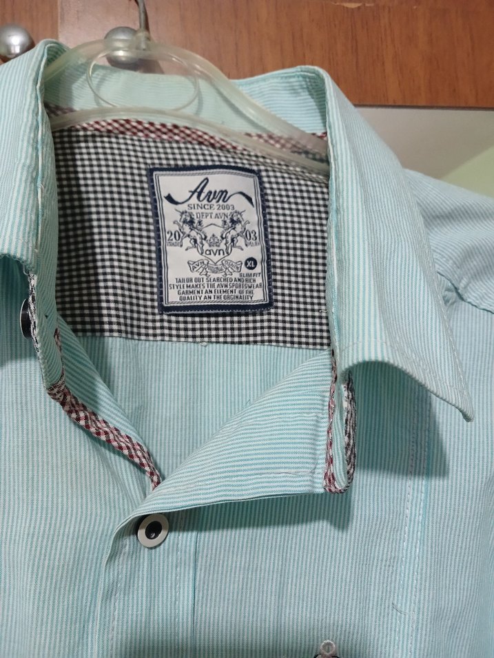 Turkuaz Düğmeli Erkek Gömlek - Görsel 4