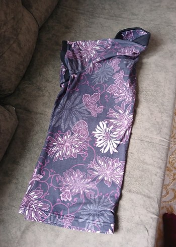 Mor Desenli Kısa Kollu Polo Tişört - Görsel 2