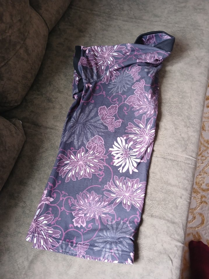 Mor Desenli Kısa Kollu Polo Tişört - Görsel 2