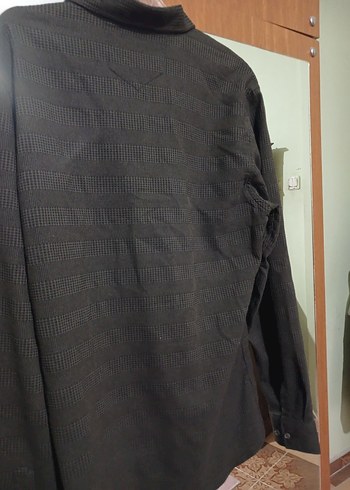 Gri Erkek Keten Uzun Kollu Gömlek - Görsel 2