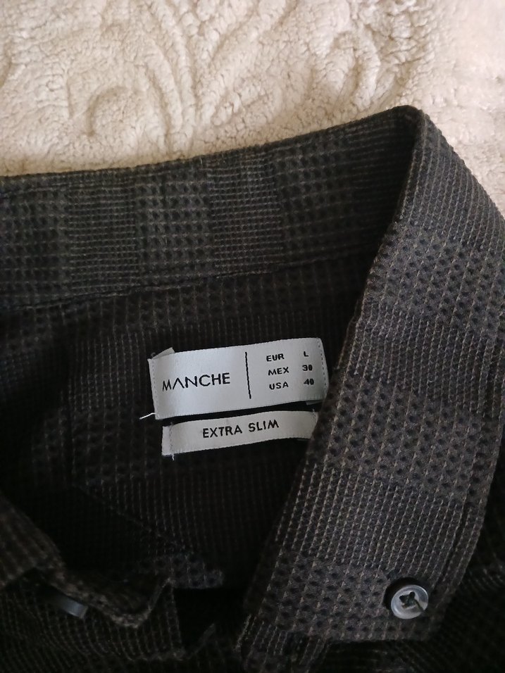 Gri Erkek Keten Uzun Kollu Gömlek - Görsel 3