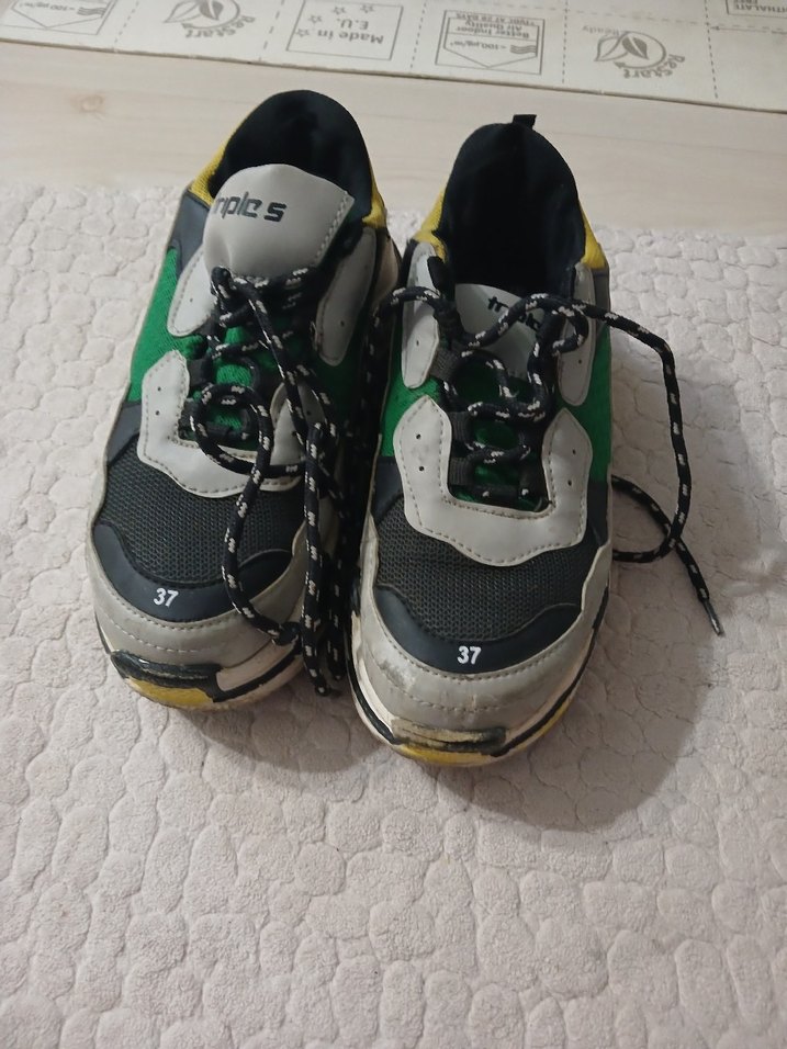 Balenciaga Kadın Spor Ayakkabı Yeşil Gri - Görsel 3