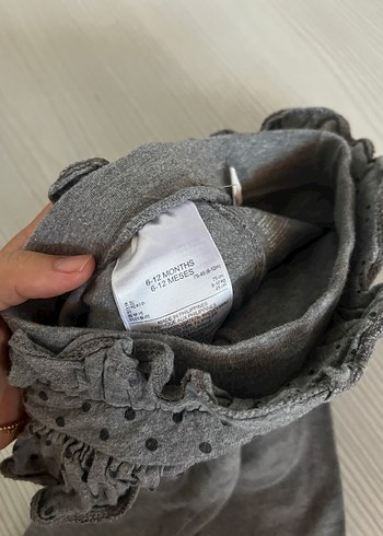 Gap Kız Çocuk Gri Fırfırlı Denim Tayt