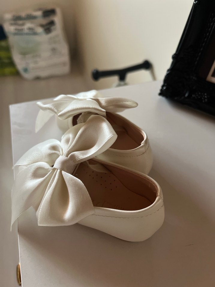 Kız bebek fiyonklu abiye babet ayakkabı - Görsel 2