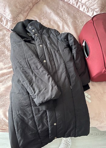 Siyah Düğmeli  Kadın Kışlık Mont - Görsel 3