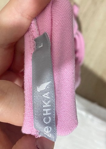 Pembe kolsuz uzun crop - Görsel 3