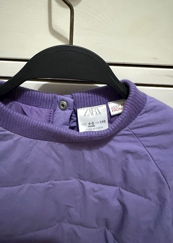 Mor Düz Desenli Kız Çocuk Eşofman Takımı - Görsel 2