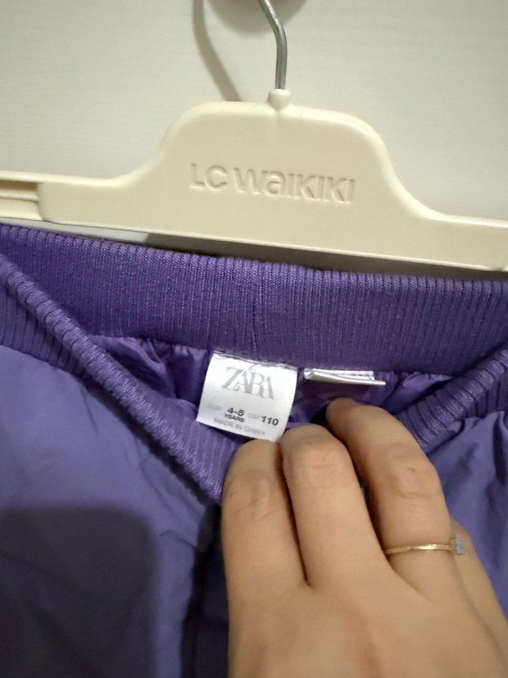 Mor Düz Desenli Kız Çocuk Eşofman Takımı - Görsel 4