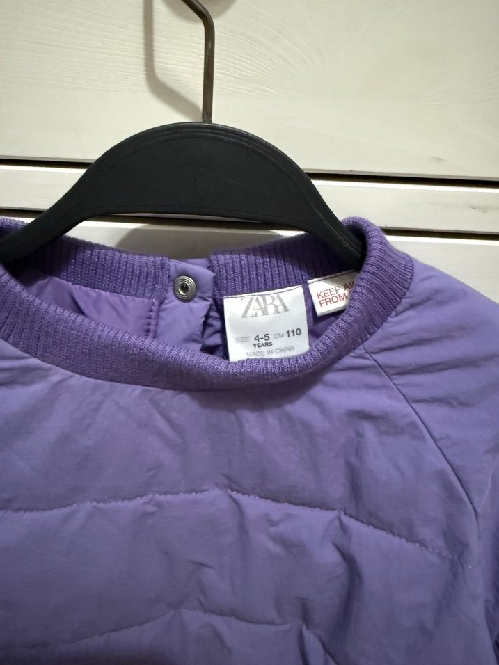 Mor Düz Desenli Kız Çocuk Eşofman Takımı - Görsel 2