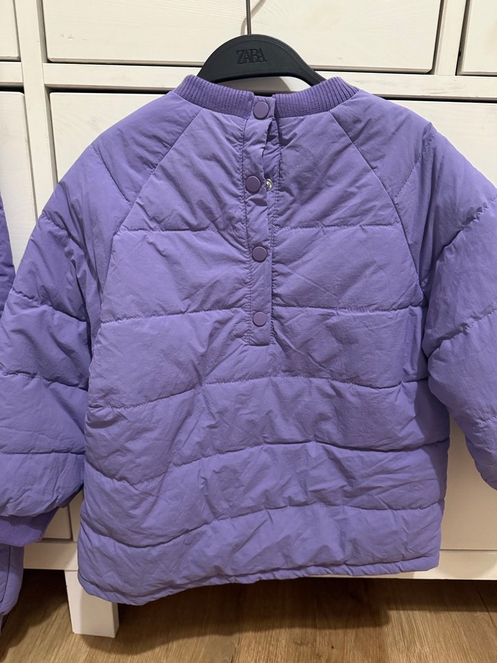 Mor Düz Desenli Kız Çocuk Eşofman Takımı - Görsel 3