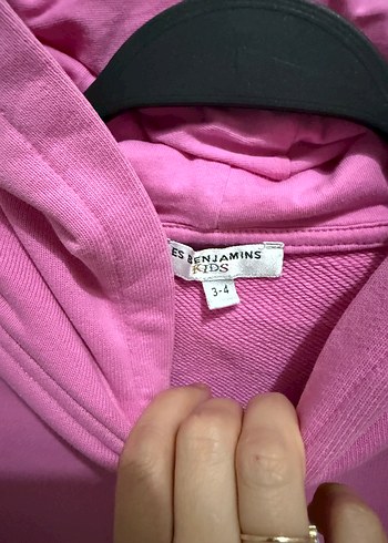 Kız Çocuk Pembe Kapüşonlu Eşofman Takımı - Görsel 6