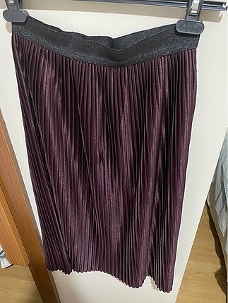 m Beden mor Renk Pull&Bear Midi Boy Etek