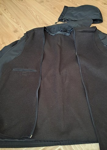 xl Beden lacivert Renk Erkek Kaban Fermuarlı