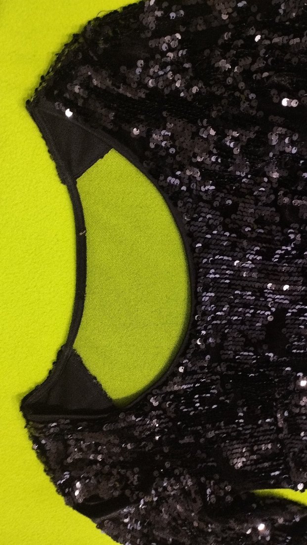 Siyah Payetli Midi Kadın Abiye Elbise - Görsel 2