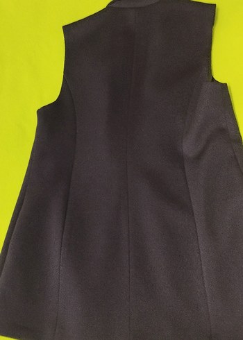 Kadın Siyah Uzun Kesim Yelek - Görsel 3