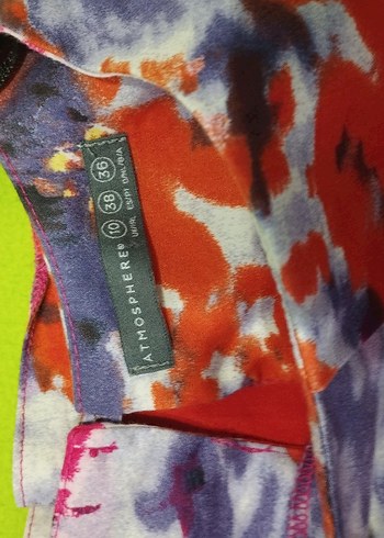 Renkli Tie-Dye kadın bluz - Görsel 4