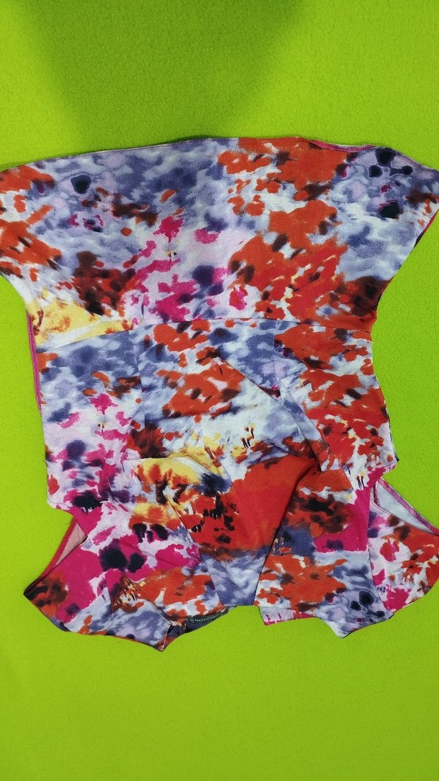 Renkli Tie-Dye kadın bluz - Görsel 2