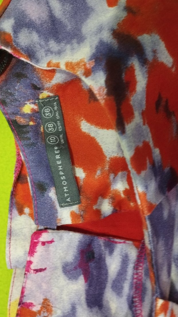 Renkli Tie-Dye kadın bluz - Görsel 4