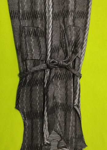 Gri Bağcıklı Kadın yelek - Görsel 2