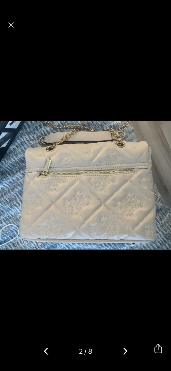 Guess Zincir Detaylı Altın Rengi Deri Kadın Çanta - Görsel 3