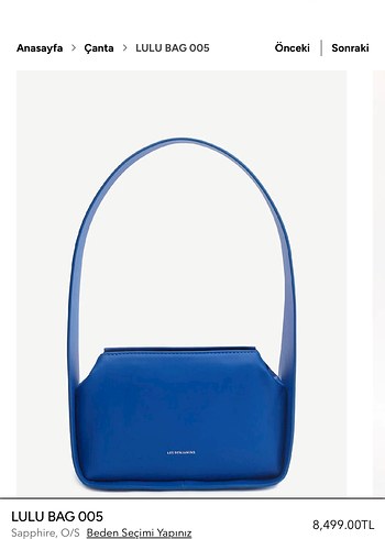 Les benjamins Lulu Bag 005 Mavi Deri Kadın Çanta - Görsel 4