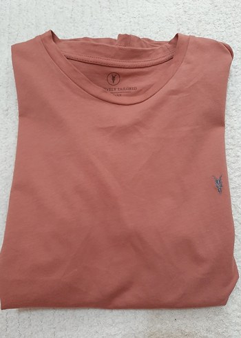 Diğer Erkek Pembe Pamuklu Kısa Kollu Tişört