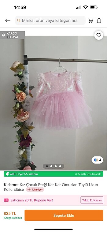 Koz çocuk elbise