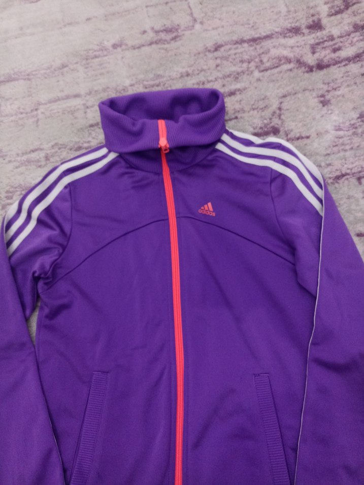 Mor Renkli Fermuarlı Kadın Spor Ceketi - Görsel 2