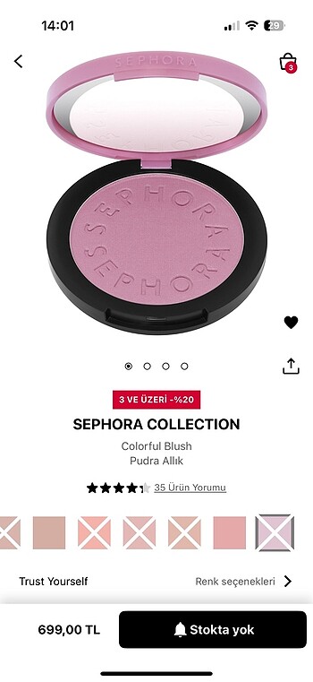 Sephora bebek pembe allık