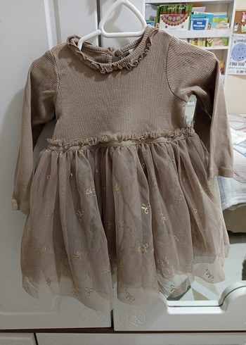 H&M Kız Çocuk koyu bej elbise